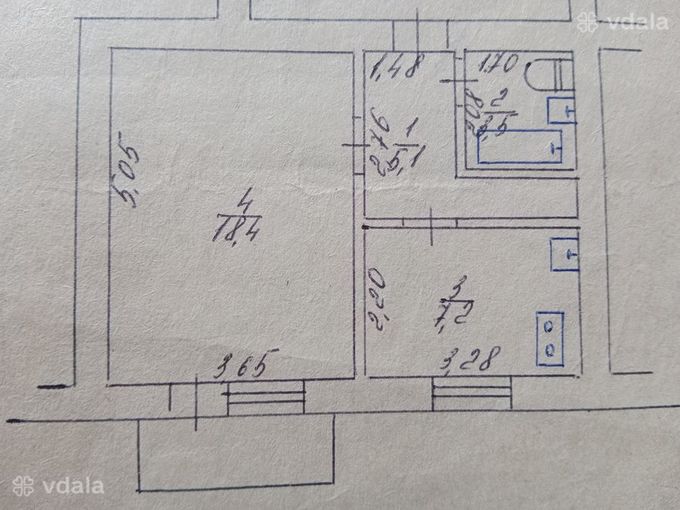 Продам Квартиру 35.2 м², 1 кімн., 2 поверх. - VDALA.PRO