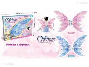 Крила феї для дівчинки рухливі світлодіодні LED, крила метелика рожеві Крила феї для дівчинки рухливі світлодіодні LED, крила метелика рожеві - VDALA.PRO