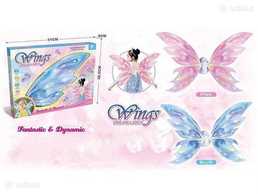 Крила феї для дівчинки рухливі світлодіодні LED, крила метелика рожеві Крила феї для дівчинки рухливі світлодіодні LED, крила метелика рожеві - VDALA.PRO