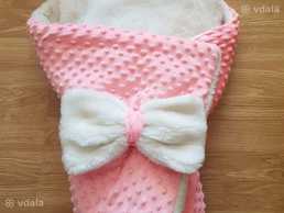 Конверт з бантом на виписку в роддом, одіялко, плед на овчинке на зиму - VDALA.PRO