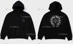 Мужские худи Chrome Hearts Logo черная унисекс Хром Хартс толстовка - VDALA.PRO