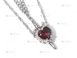 Намисто з підвіскою у вигляді серця та меча з якісної сталі Намисто з підвіскою у вигляді серця та меча з якісної сталі - VDALA.PRO