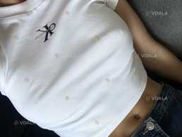 Топ Calvin Klein, Футболка Calvin Klein, укорочена футболка - VDALA.PRO