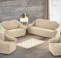 Акция.Чехол на диван и кресла.Жакардові чохли диван і 2 крісла - VDALA.PRO