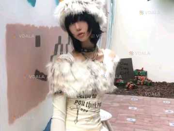 кофта с мехом,y2k кофта - VDALA.PRO