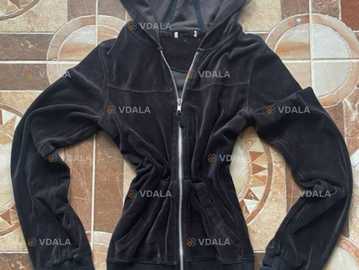 велюрова чорна кофта y2k - VDALA.PRO