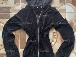 велюрова чорна кофта y2k - VDALA.PRO