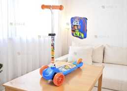 Самокат детский трехколесный Hot Wheels с рюкзаком / дитячий самокат - VDALA.PRO