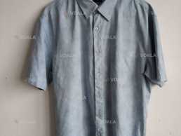 Рубашка мужская с коротким рукавом голубая - VDALA.PRO