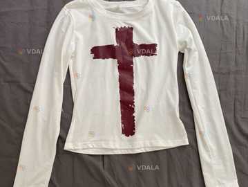 Лонгслів кофтинка у2к з хрестом - VDALA.PRO