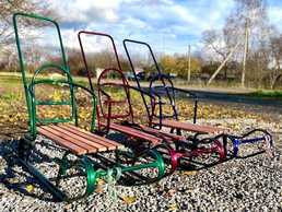 Санки Королівські з батьківською ручкою - VDALA.PRO