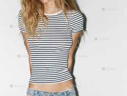 жіноча віскозна футболка з короткими рукавами, Zara - VDALA.PRO