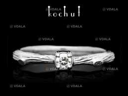 Каблучка Kochut Тендітна гілочка. Золото + діамант - VDALA.PRO