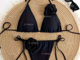 Жіночий двокомпонентний купальник Бікіні з розою - VDALA.PRO