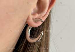 Сережки Moon з нержавіючої сталі - VDALA.PRO