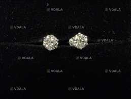 Сережки Tiffany пусеты 750 проба 1.70 грамм, бриллианты 0.58 ct F/VS - VDALA.PRO