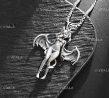 Новий ланцюжок з кулоном у формі дівчини-демона, аніме-кулон Новий ланцюжок з кулоном у формі дівчини-демона, аніме-кулон - VDALA.PRO