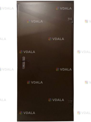 Двері технічні Антивандальні 2мм на трубі , коричневі - VDALA.PRO