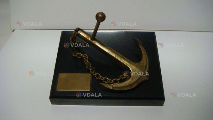 Настольный сувенир из бронзы - морской якорь, винтаж - VDALA.PRO