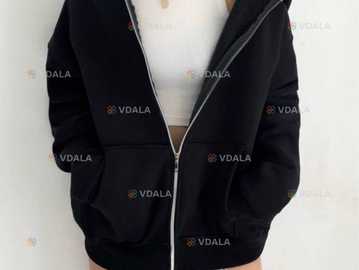 Женское зип-худи/кофта на флисе на змейке Оверсайз повседневное - VDALA.PRO