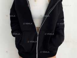 Женское зип-худи/кофта на флисе на змейке Оверсайз повседневное - VDALA.PRO