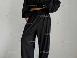 Спортивный костюм женский худи штаны топ велюровый зипка - VDALA.PRO