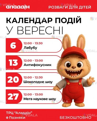 Детские развлечения в ТРЦ Аладдин - VDALA.PRO