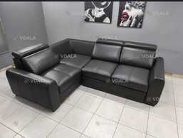 Шкіряний розкладний диван 254х192 см! Кожаный уголок мебель ! - VDALA.PRO