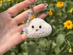 Брелок - біла хмаринка - VDALA.PRO