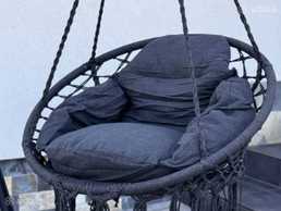 Підвісна гойдалка качеля з подушкою до 150кг Підвісне крісло гамак - VDALA.PRO