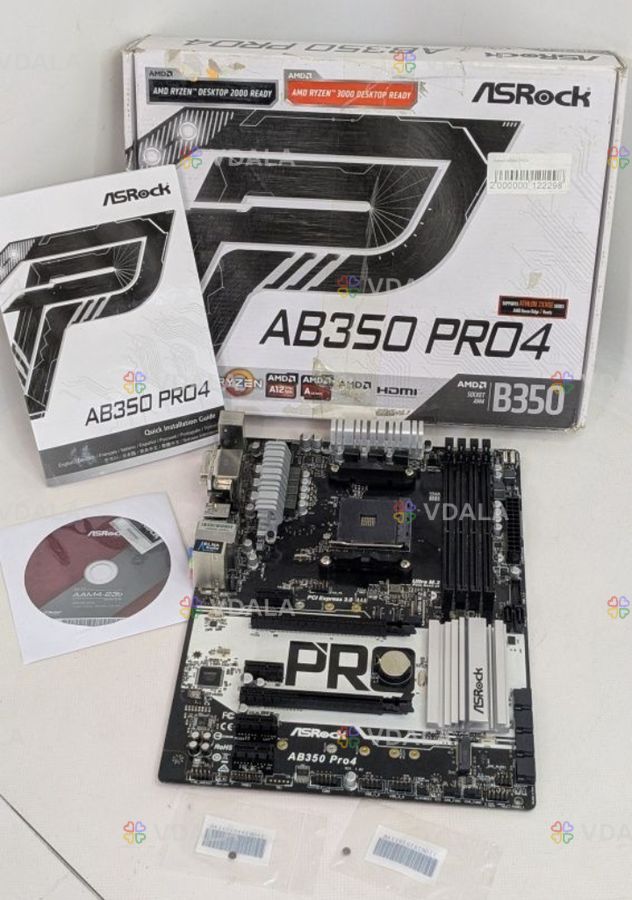 Материнська плата ASRock AB350 Pro4 (sAM4\PCI-Ex16)) Гаран - VDALA.PRO