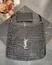 Сумка Saint Laurent Oxalis Crochet Raffia Bag Black - VDALA.PRO - 2