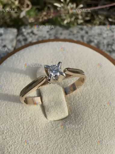 Золотое кольцо с бриллиантом 585 проба Золотое кольцо с бриллиантом 585 проба - VDALA.PRO