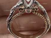 Шикарное эксклюзивное золотое кольцо с бриллиантами 1.01ct - VDALA.PRO - 1