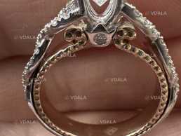 Шикарное эксклюзивное золотое кольцо с бриллиантами 1.01ct - VDALA.PRO