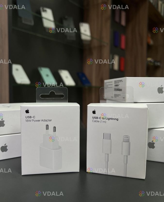 Швидка зарядка для Iphone, блок живлення 20W + кабель USB- Швидка зарядка для Iphone, блок живлення 20W + кабель USB- - VDALA.PRO