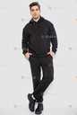 👕 Чоловічий спортивний костюм на флісі | Чорний | Теплий | З капюшоно - 2 👕 Чоловічий спортивний костюм на флісі | Чорний | Теплий | З капюшоно - VDALA.PRO - 2