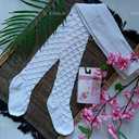 Білі ажурні дитячі колготки - VDALA.PRO - 4