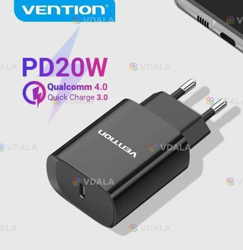 Мережевий зарядний пристрій Vention PD 20 W Type-C Мережевий зарядний пристрій Vention PD 20 W Type-C - VDALA.PRO