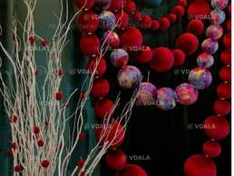 Гіганські буси новорічний декор кулі гіганти гірлянда - VDALA.PRO