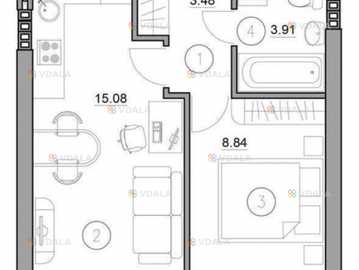 1к,велика кухня-вітальня,від власника,без комісії! - VDALA.PRO