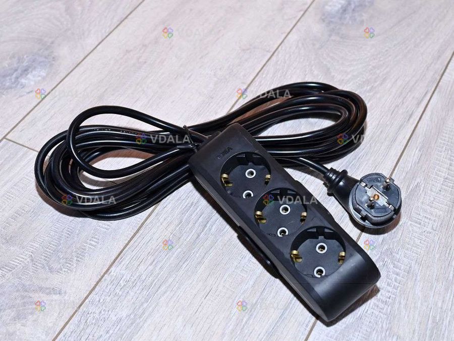 Удлинитель ( отличного качества) 4м и 5 м 3гнезда - VDALA.PRO