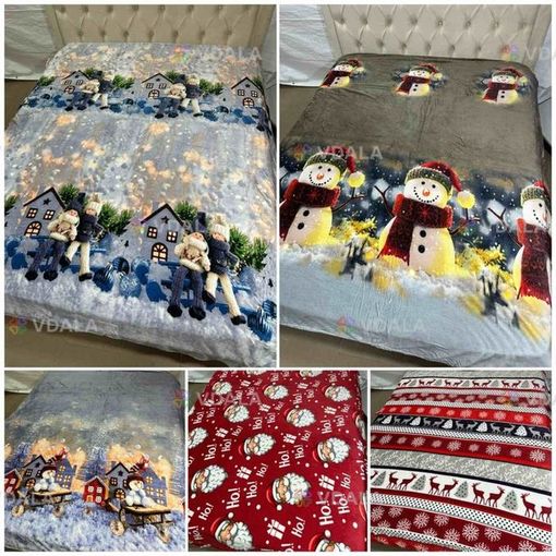 Новорічне покривало-плед в подарунковій сумці - VDALA.PRO