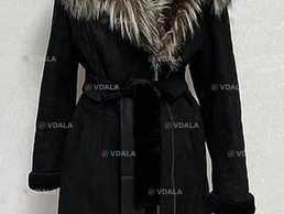 Стильна натуральна дублянка з капюшоном L 46-48р - VDALA.PRO