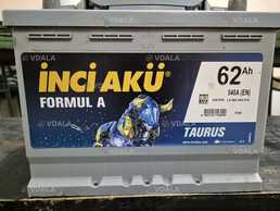 Аккумулятор (Турция)        inci aku  62 Аh,  (540 A).    +Клема с п - VDALA.PRO