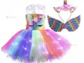 Детское праздничное платье «Единорожка» с LED подсветкой - VDALA.PRO - 1