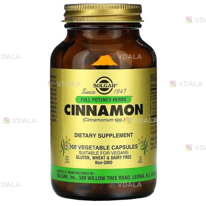 Экстракт корицы, Solgar, 100 капсул - VDALA.PRO