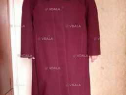 Тепле пальто кольору бордо 54-56 р. - VDALA.PRO