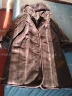 Шуба з капюшоном, екозамш, 52-54 р. - VDALA.PRO