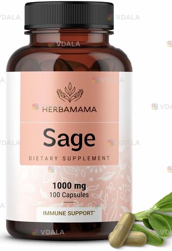 Биодобавка Шалфей 1000 мг 100 капсул herbamama Биодобавка Шалфей 1000 мг 100 капсул herbamama - VDALA.PRO